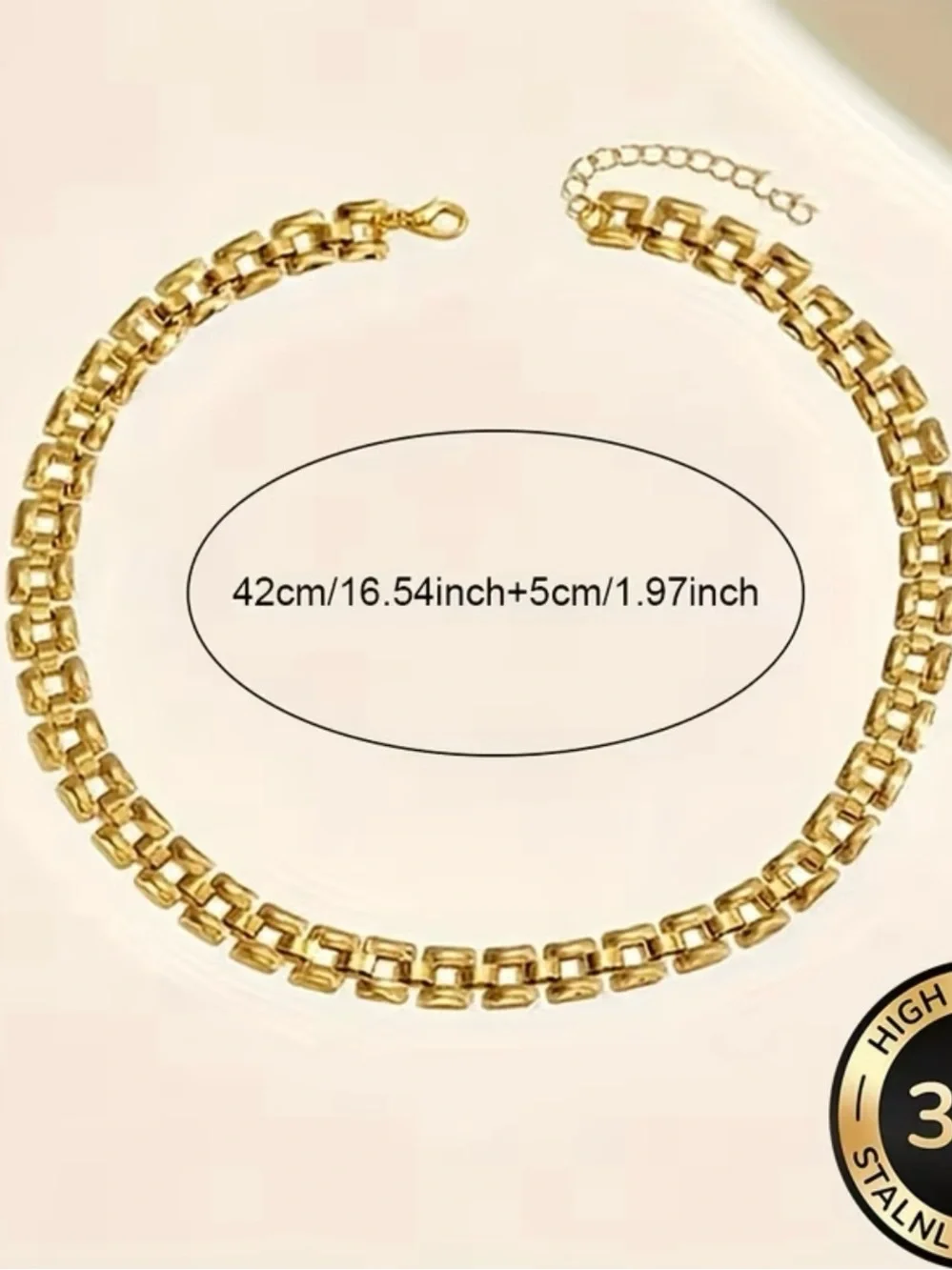 NEW! Gold Box-Link Women's Necklace. Luxury Snake Necklace. Elegant Necklace 💛
